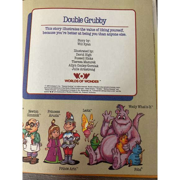 Vintage 1985 TEDDY RUXPIN Double Grubby Hardback Book Worlds Of Wonder - Picture 4 of 7